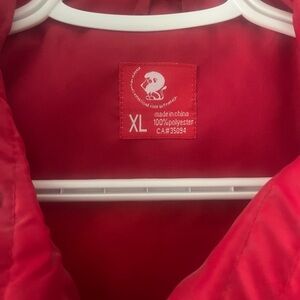 XL‎ Red Black Contrast Varsity Style Vest Men Casual Snap Button Pockets